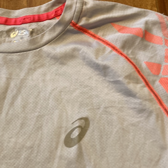 ❤️‍🔥5/20$ ASICS💫 Mens Gray Crewneck Short Sleeve Sports Top - Picture 3 of 8